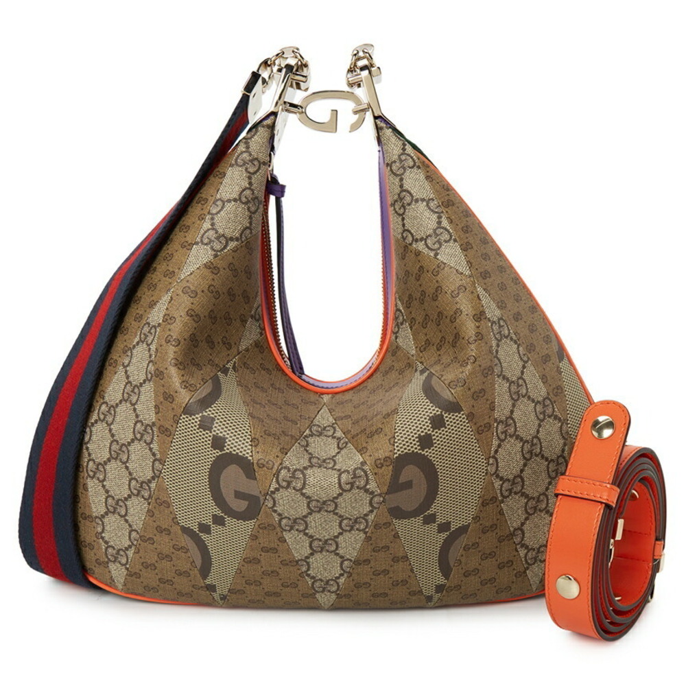 Gucci multicolor GG Supreme patchwork red navy bl… - image 2